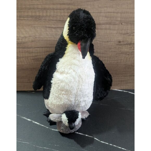 Aurora Emperor Penguin  and baby  Plush Toy  11" Soft Huggable Stuffed Animal - Picture 2 of 10
